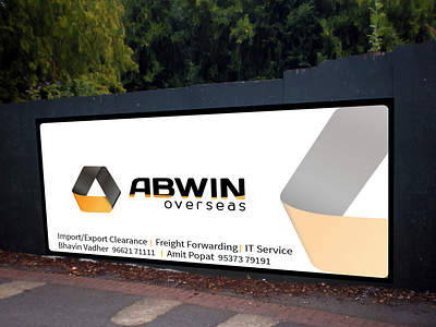 Sign board designed for Abvin Overseas