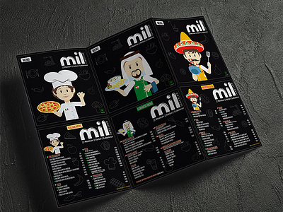 Food Menu designed for mil junction