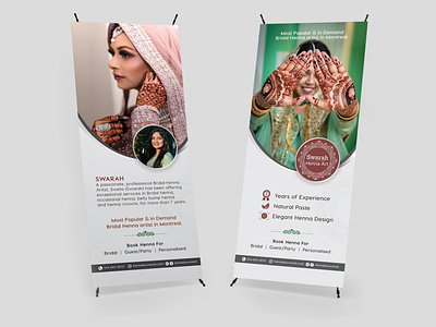 Swarah Henna Art Standee Designs ads art branding henna marketing standee