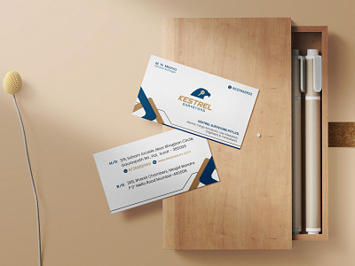 Business Card designed for Kestrel Surveyors ads branding business card design graphic design india instagram post logo social media marketing visitng card
