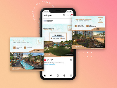 Property | Instagram & Facebook Social Media Post ads branding design facebook post graphic design india instagram post post design real estate social media post