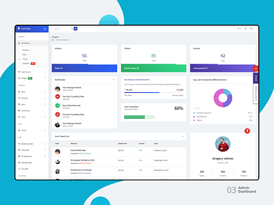 Project Page: Flash Able Admin Dashboard 2018 trends admin dashboard admin panel admin template bootstrap 4 branding project project management