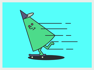 Skating Cone Dude character design cone dude illustration skateboard