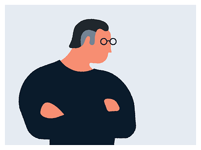 Wise Guy character design design glasses guy illustration man minimal wise