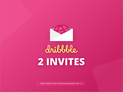 2 Dribbble invitations design dribbble invitation invites two ui