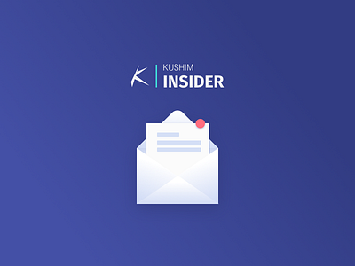 Kushim Insider branding icon illustration letter logo news newsletter ui