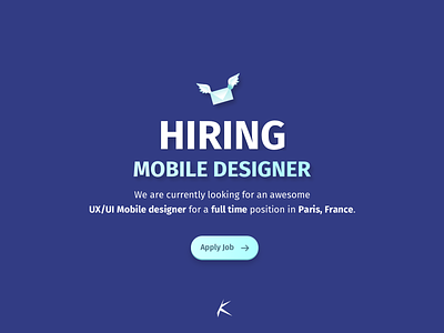 We're hiring a Mobile Designer! 👩‍🚀 designer hiring job job application jobs mobile ux uxui website