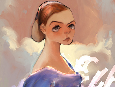 Anya Taylor-Joy - The Miniaturist sketch in progress character design digital drawing illustration poster procreate typography дизайн иллюстрация