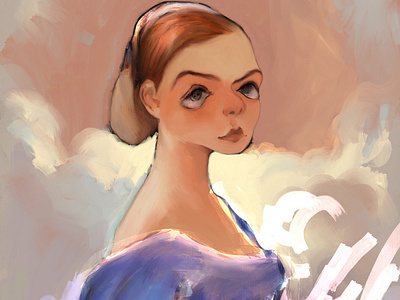 Anya Taylor-Joy - The Miniaturist sketch in progress character design digital drawing illustration poster procreate typography дизайн иллюстрация