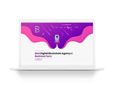 Landing design for Best Digital Blockchain Agency