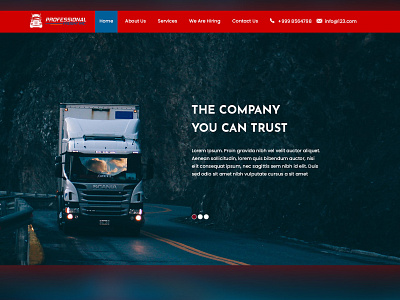 Trucking website landing page design 2019 awesome design graphic design mockup design new transport trend ui ui ux design website