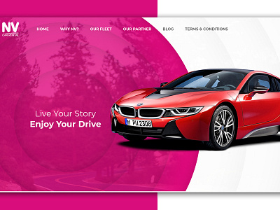 New Website design car dealer cartoon character design graphic layout webside website