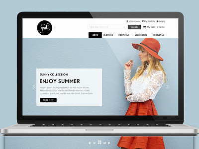 Clothing Website Design clothing ecommerce fashion landing page webdesign women