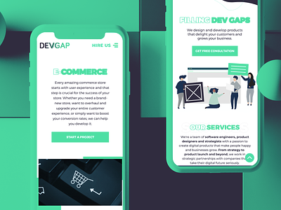 DevGap.uk - new website - and improved color scheme clean development development agency devgap ecommerce uxui website