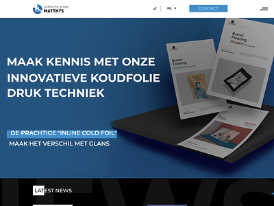 Groep Matthys: Version 2: Header with background branding front end design ux ui