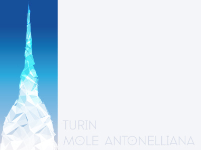 Mole Antonelliana crystal logo mole antonelliana torino turin vector