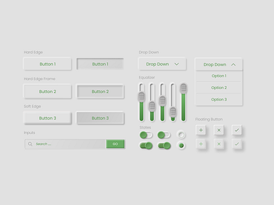 Skeumorphism UI elements for adobe xd app design neumorphic skeumorphic skeumorphism ui uidesign uielements uiux ux uxdesign