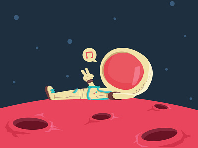 Just another sunday astronaut character characterdesign illustration kidlit mars planet space sunday vector