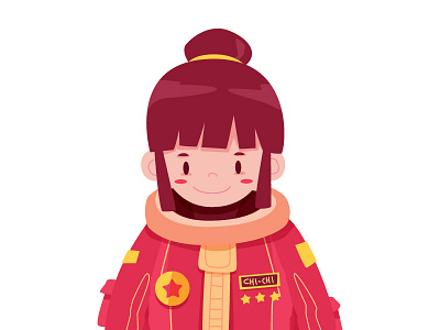 Chi-Chi astronaut character characterdesign design dragonball girl illustration vector woman