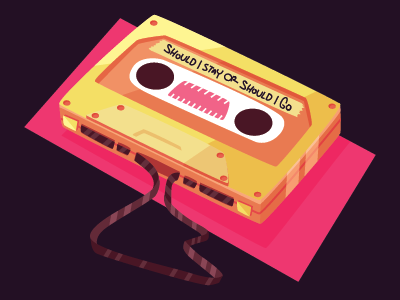 Stranger Things icon illustration mixtape music stranger tape things vector