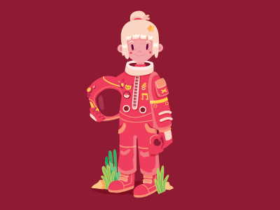 International women`s day astronaut character girl universe vector women