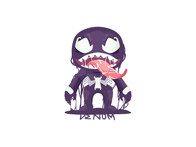 Venom 2d character illustration marvel monster spiderman venom
