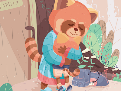 See You, Ma! animal character cute forest illustration