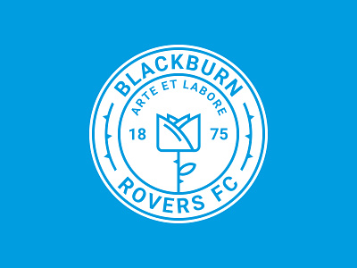 Blackburn Rovers FC Crest Redesign badge blackburnrovers football footballbadge footballcrest footballdesign gimpscape gimpscapeid inkscape logo