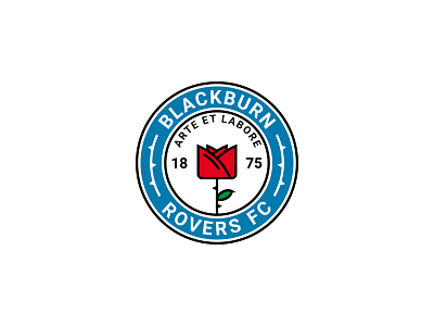 Blackburn Rovers FC Crest Redesign (Color Version) blackburnrovers footballbadge footballcrest footballdesign footballlogo gimpscape gimpscapeid inkscape