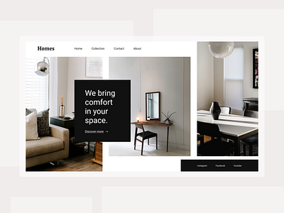 Landing Page for Interior Design Consultant app branding decor design furniture furniture app furniture store interiordesign minimalist mobile app monochrome ui ux