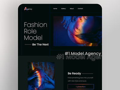Model Agency - Landing Page agency agency model branding fashion fashion brand fashion model model model agency modelling photography photoshot ui ux web design website agency