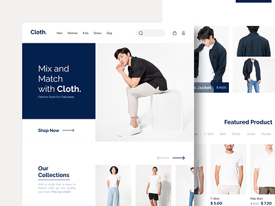 Cloth👕 - Fashion Store Website by Elda Chandra for Visual Kreasi on ...