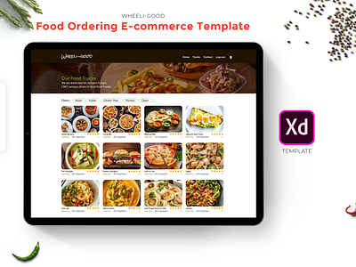 Food ordering e-commerce – Mockup [FREE XD FILE] 💎 adobe xd prototype