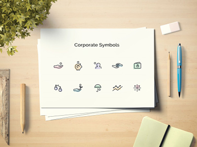 Icons for Project art artist concept corporate design graphicdesign icon illustration mockup symbols