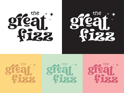 The Great Fizz - Mocktails Branding, Logo Design brand identity branding cocktails design graphic design illustration logo logo design