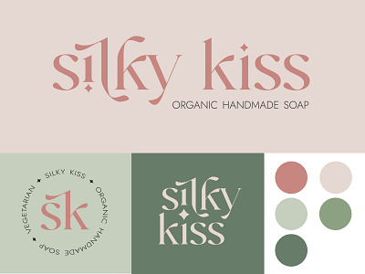 Silky Kiss - a brand for organic handmade soap, Logo Design brand identity branding design graphic design illustration logo logo design typography