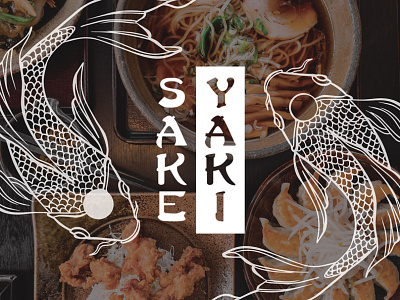 Sake + Yaki - Japanese restaurant branding, Logo & Illustration brand identity branding design graphic design hibachi illustration japan japanese restaurant koi fish logo vector