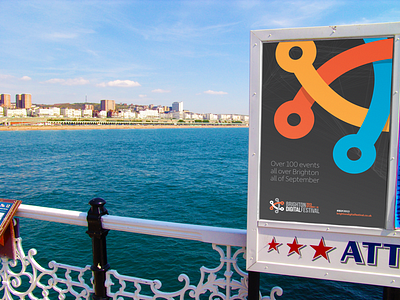 Brighton Digital Festival Poster in Brighton branding brighton digital festival logo poster