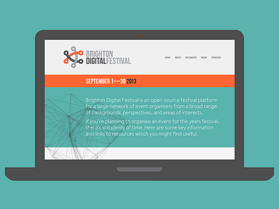 Brighton Digital Festival Organisers' Page branding brighton digital festival flat logo website