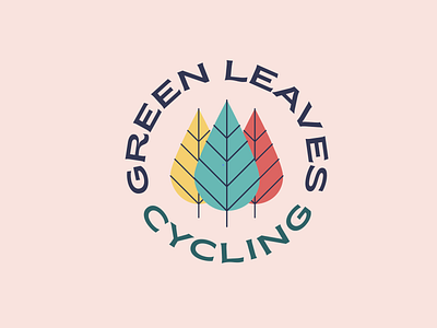 Green leaves cycling logo exploration branding colour logo typogaphy