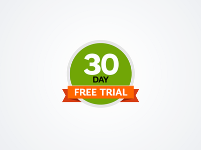 Free Trial — graphic element for website 30 day free graphic trial website