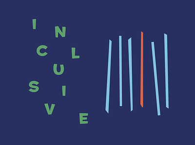 Inclusive brand branding colour illustration type