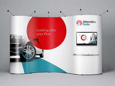 Alternative Route Exhibition Stand branding exhibition financial logo