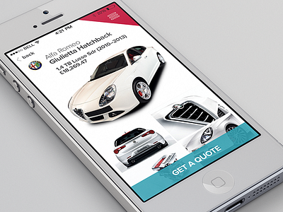 Car Detail Mockup angles app automotive cars finance iphone app ui