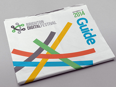 BDF14 Guide Cover bdf14 brighton brighton digital festival digital guide newspaper print
