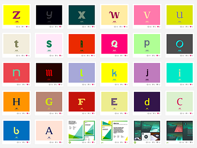 Dean's Dribbble Alphabet alphabet colour dean lovely typography