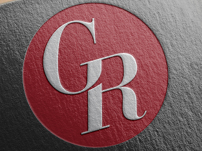 GR monogram businesscard gr letterpress logo monogram