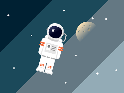 Astronaughty astronaut illustration kidd space studio kidd