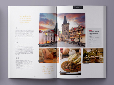 Getset Magazine Spread editorial layout magazine design prague print travel agent travel guide