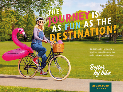 The journey is as fun as the destination! bike branding campaign cycling design flamingo photoshoot summer